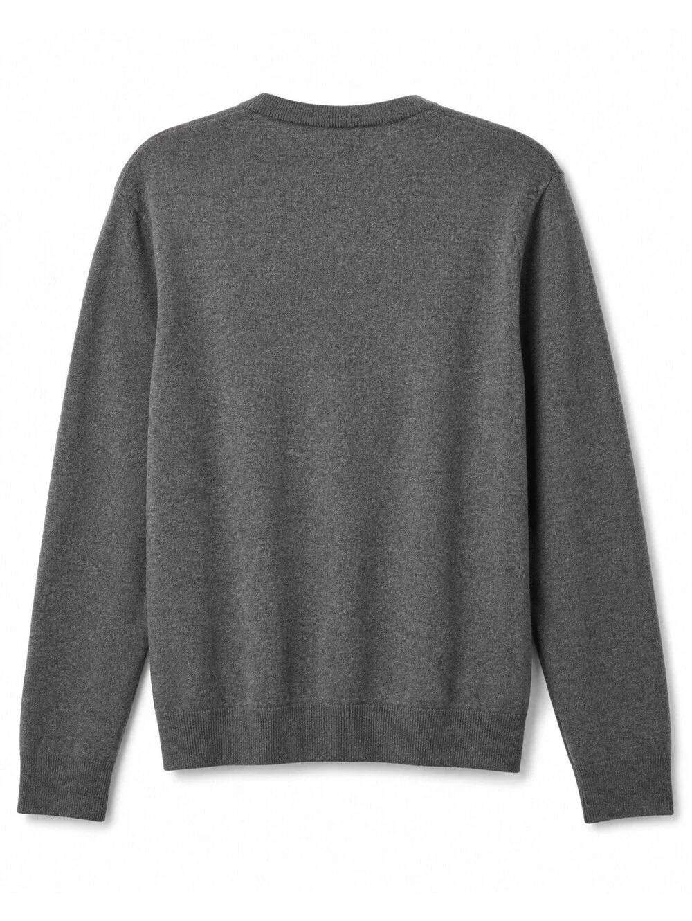 Banana Republic Men's 100% Merino Wool Gray V-Neck Pullover Sweater Medium